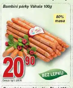 Hruška Bambini párky nabídka