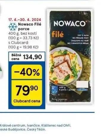 Tesco Nowaco filé porce nabídka