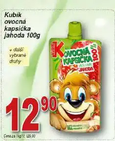 Hruška Kubík ovocná kapsička nabídka