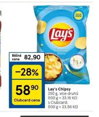 Tesco Lay´s chipsy nabídka