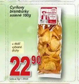 Hruška Cyrilovy brambůrky nabídka
