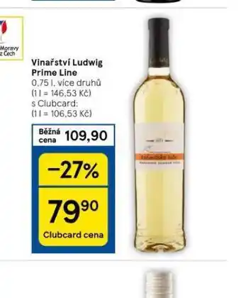 Tesco Vinařství ludwig prime line nabídka