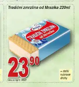 Hruška Tradiční zmrzlina od mrazíka nabídka