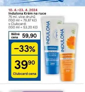 Tesco Indulona krém na ruce nabídka