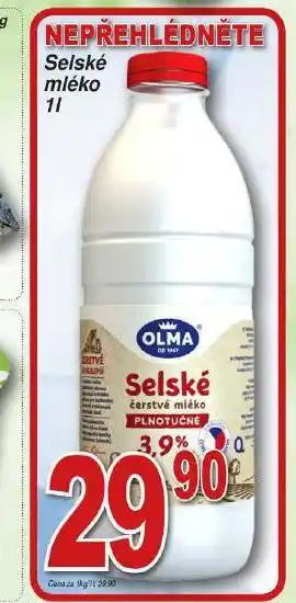 Hruška Selské mléko nabídka