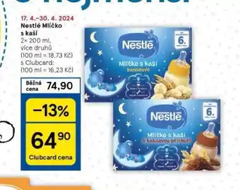 Tesco Nestlé mlíčko s kaší nabídka