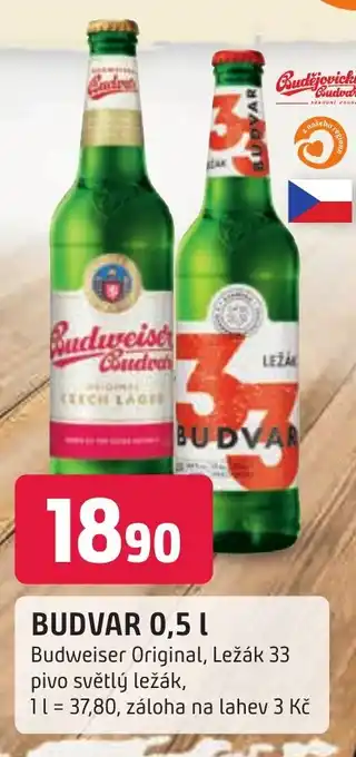 Trefa BUDVAR 0,5 L nabídka