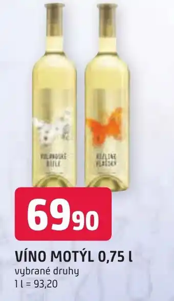 Trefa VÍNO MOTÝL 0,75 L nabídka