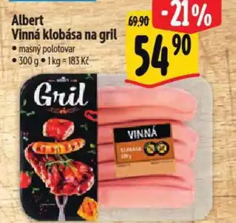 Albert Albert Vinná klobása na gril nabídka