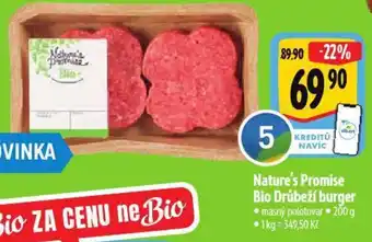 Albert Nature's Promise Bio Drůbeží burger nabídka