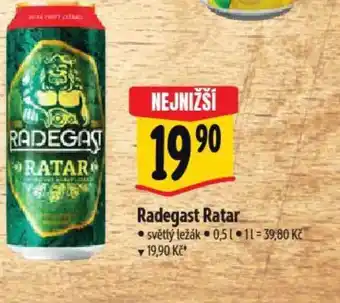 Albert Radegast Ratar 0.5L nabídka