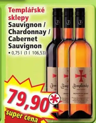 Norma Templářské sklepy Sauvignon / Chardonnay / Cabernet Sauvignon nabídka