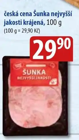 Bala česká cena Šunka nejvyšší jakosti krájená, 100 g nabídka