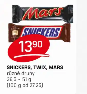 Flop SNICKERS, TWIX, MARS nabídka