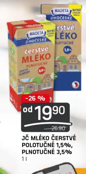 Flop JČ MLÉKO ČERSTVÉ POLOTUČNÉ 1,5%, PLNOTUČNÉ 3,5% nabídka