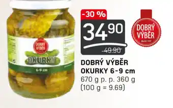 Flop DOBRÝ VÝBĚR OKURKY 6-9 cm nabídka