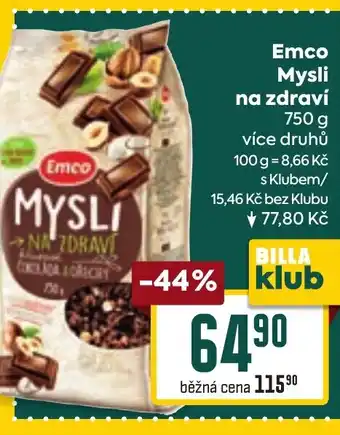 Billa Emco Mysli na zdraví nabídka