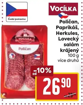 Billa Poličan, Paprikáš, Herkules, Lovecký salám krájený nabídka