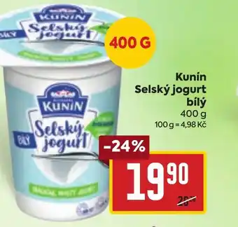 Billa Kunín Selský jogurt bílý nabídka