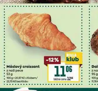 Billa Máslový croissant nabídka