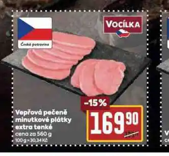 Billa Vepřová pečeně minutkové plátky extra tenké nabídka
