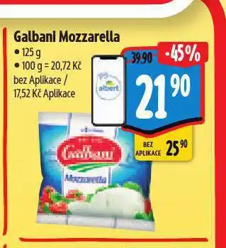 Albert Galbani mozzarella nabídka