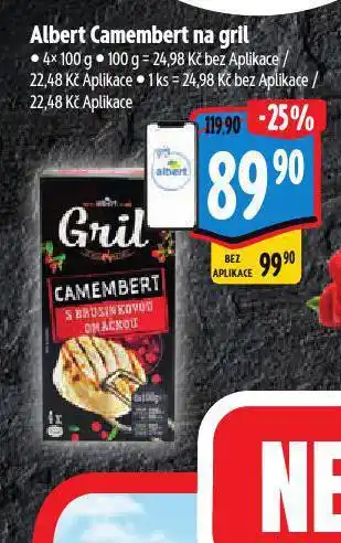 Albert Camembert na gril nabídka