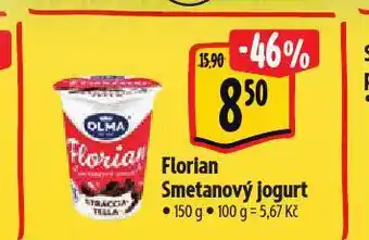 Albert Florian smetanový jogurt nabídka