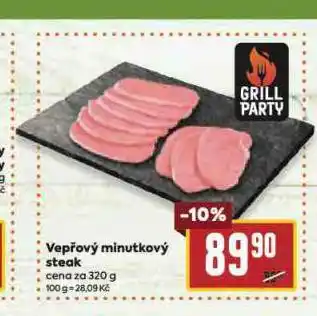 Billa Vepřový minutkový steak nabídka