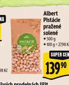 Albert Pistácie pražené solené nabídka