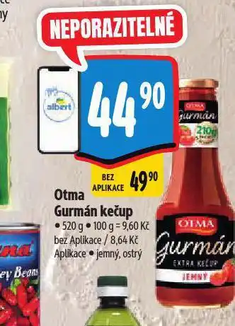 Albert Otma gurmán kečup nabídka