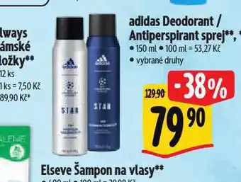 Albert Adidas deodorant nabídka