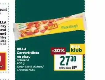 Billa Billa čerstvé těsto na pizzu nabídka
