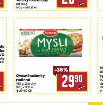 Billa Ovesné sušenky rodinné nabídka