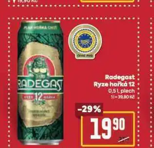 Billa Pivo radegast ryze hořká 12 nabídka