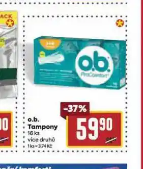 Billa O.b. tampony nabídka