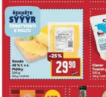 Billa Gouda 48% plátky nabídka