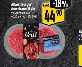 Albert Burger americano style nabídka