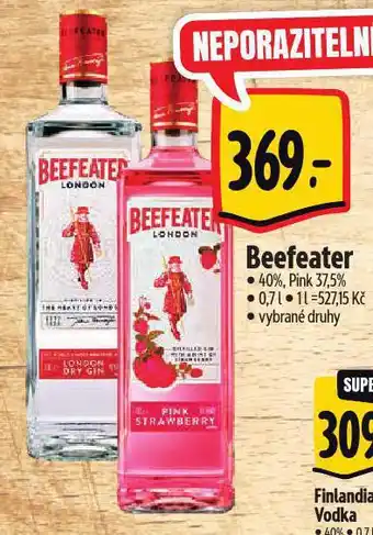 Albert Beefeater gin nabídka