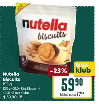 Billa Nutella Biscuits nabídka