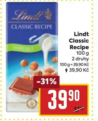 Billa Lindt Classic Recipe nabídka