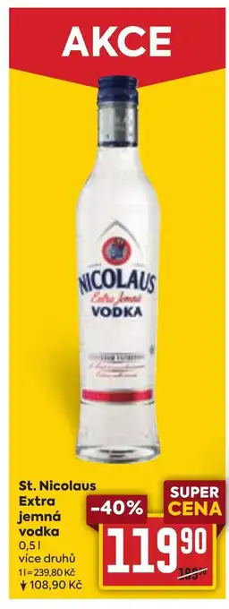 Billa St. Nicolaus Extra jemná vodka 0.5L nabídka