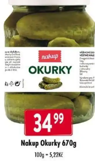 Qanto Nakup Okurky 670g nabídka