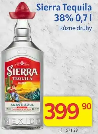 Kubík potraviny Sierra Tequila 38% 0,7l nabídka