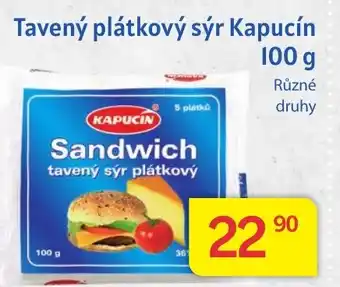 Kubík potraviny Tavený plátkový sýr Kapucín 100 g nabídka