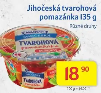 Kubík potraviny Jihočeská tvarohová pomazánka 135g nabídka