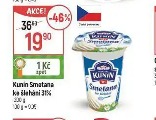 Globus Kunín smetana ke šlehání 31% nabídka