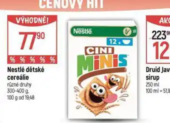 Globus Nestlé dětské cereálie nabídka