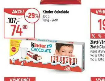 Globus Kinder čokoláda nabídka