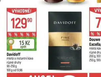 Globus Davidoff mletá a instantní káva nabídka